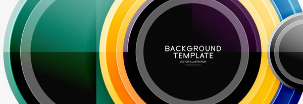 Kreis geometrische abstrakte Hintergrundvorlage für Web-Banner, Geschäftspräsentation, Branding, Tapete — Stockvektor