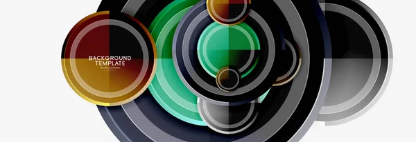Modèle circulaire, composition des cercles abstraits — Image vectorielle