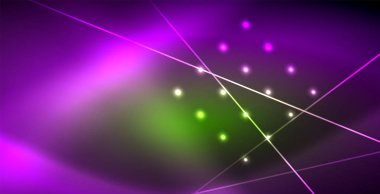 Neon parlayan dalga, sihirli enerji ve ışık arka plan