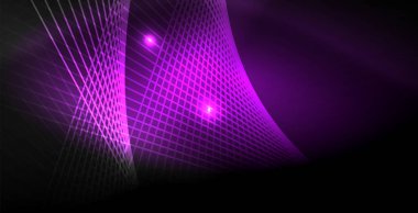 Neon renkli soyut çizgiler