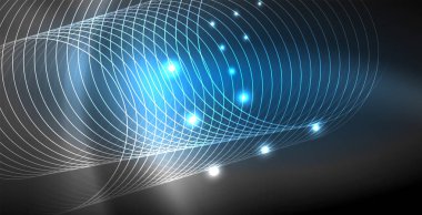 Soyut çizgiler, Modern arka plan ile parlayan parlak neon renkler