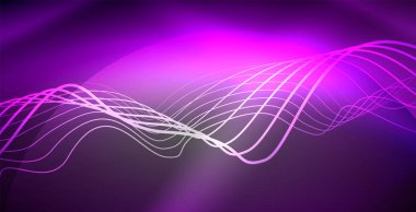 Neon çizgiler parlak parlayan arka plan