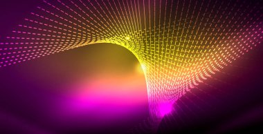 Parlak neon uzay arka planı