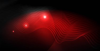 Parlak parlak parlayan Neon dalgalar