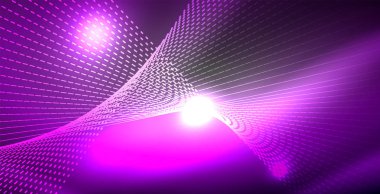 Parlak parlak parlayan Neon dalgalar