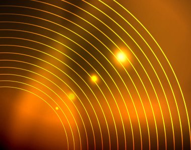 Parlak çevrelerin parlayan soyut arka plan