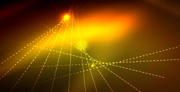 Farbe Neonlichter mit Wellen abstrakten Hintergrund — Stockvektor