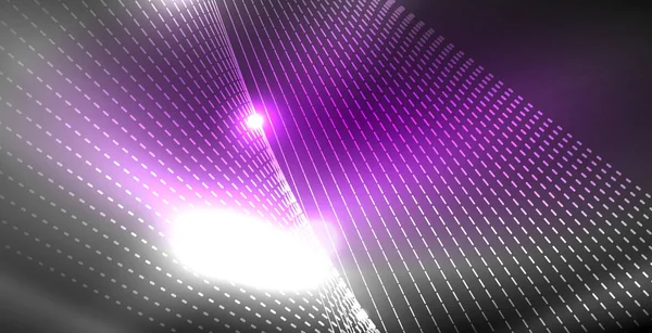 Блестящие сияющие неоновые волны — стоковый вектор