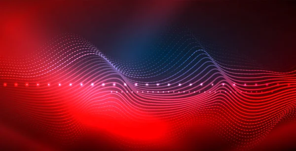 Neon wave background — Stock Vector
