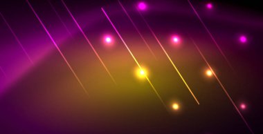 Neon parlayan çizgiler, sihirli enerji uzay ışığı konsepti, soyut arka plan duvar kağıdı tasarımı