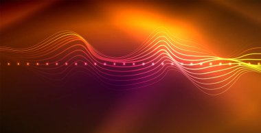 Neon çizgiler parlak parlayan arka plan