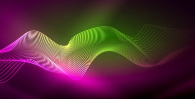 Neon çizgiler parlak parlayan arka plan