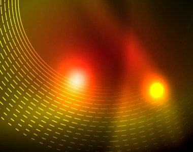 Parlak çevrelerin parlayan soyut arka plan