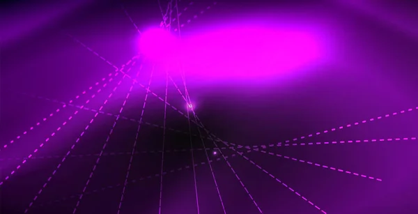 Glänzend leuchtende Neonwellen — Stockvektor
