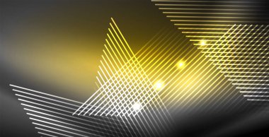 Neon parlayan çizgiler, sihirli enerji uzay ışığı konsepti, soyut arka plan duvar kağıdı tasarımı