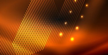 Neon renkli soyut çizgiler