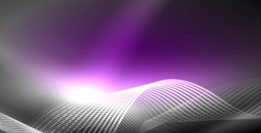 Neon çizgiler parlak parlayan arka plan