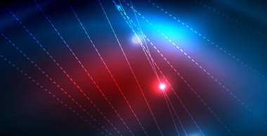 Dalgalar ile renkli neon ışıklar soyut arka plan