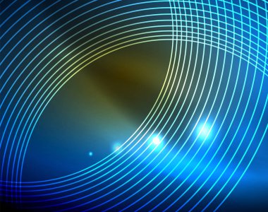 Parlak çevrelerin parlayan soyut arka plan