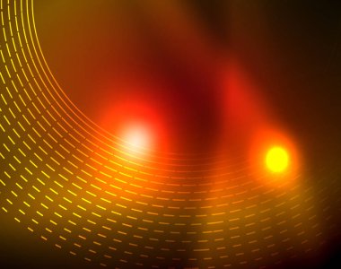 Parlak çevrelerin parlayan soyut arka plan