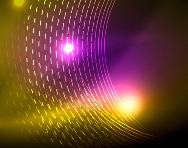 Parlak çevrelerin parlayan soyut arka plan