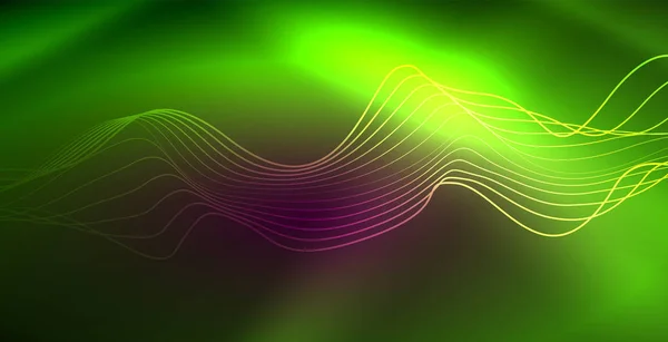 Neon vonalak fényes izzó háttér — Stock Vector