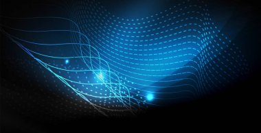 Parlak parlak parlayan Neon dalgalar