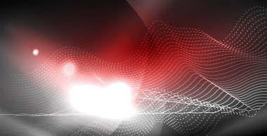 Parlak parlak parlayan Neon dalgalar