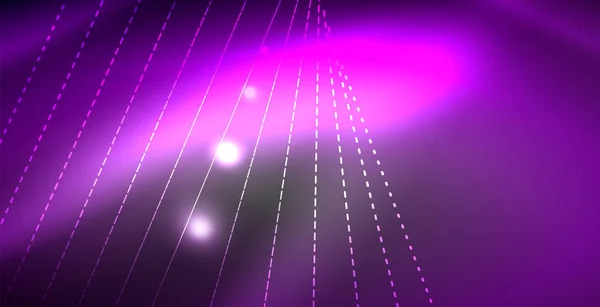 光泽发光的霓虹灯波 — 图库矢量图片