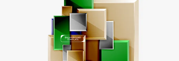 Quadratische geometrische Komposition — Stockvektor