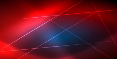Neon parlayan techno hatları, mavi Hi-Tech futuristik soyut arka plan ışık ile şablon