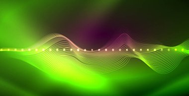 Neon çizgiler parlak parlayan arka plan