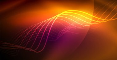 Neon çizgiler parlak parlayan arka plan