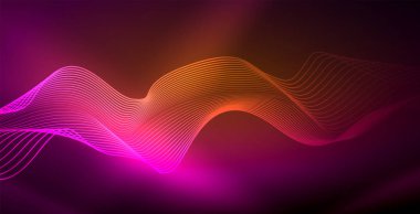 Neon çizgiler parlak parlayan arka plan