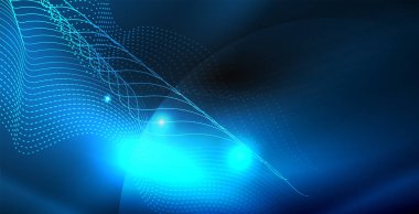 Parlak parlak parlayan Neon dalgalar