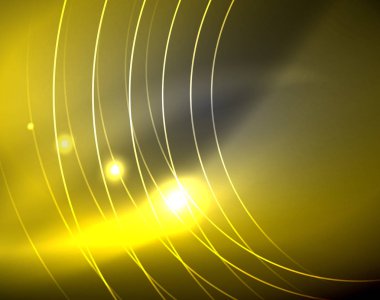 Neon renk parlayan ışıkları ile karanlık alan soyut arka plan