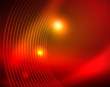 Parlak çevrelerin parlayan soyut arka plan