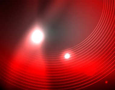 Neon renk parlayan ışıkları ile karanlık alan soyut arka plan