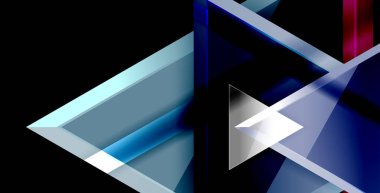 3D üçgen vektör en az arka plan tasarımı, geometrik soyut poster tasarımı