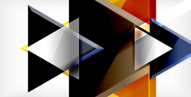 Parlak parlak üçgenler arka plan