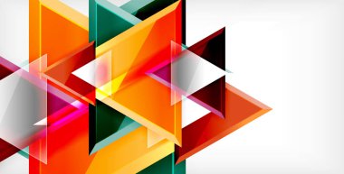 Parlak parlak üçgenler arka plan