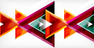 Parlak parlak üçgenler arka plan