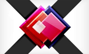 Renkli kare ve dikdörtgen blokları arka plan