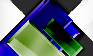 Parlak renkli kare şekil blokları geometrik arka plan