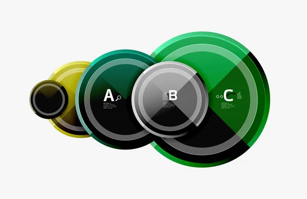 Modèle circulaire, composition des cercles abstraits — Image vectorielle