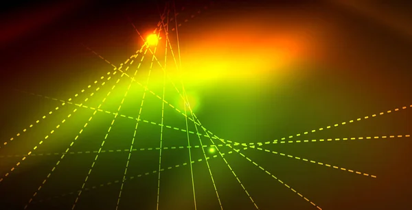 Farbe Neonlichter mit Wellen abstrakten Hintergrund — Stockvektor