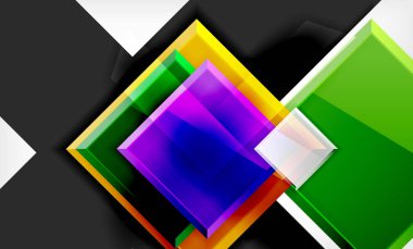 Parlak renkli kare şekil blokları geometrik arka plan