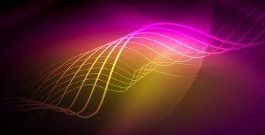 Neon çizgiler parlak parlayan arka plan