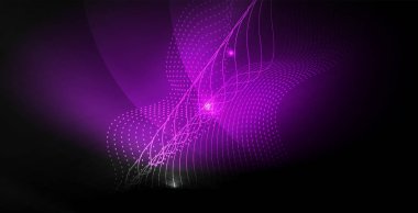 Parlak parlak parlayan Neon dalgalar