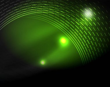 Neon renk parlayan ışıkları ile karanlık alan soyut arka plan